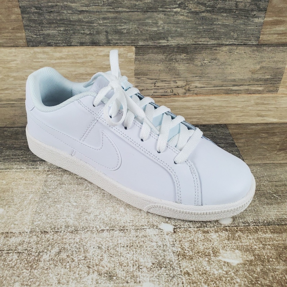 Nike Court Royale Womens Trainers Shoes Sz 7.5 Athletic White Leather Sneakers